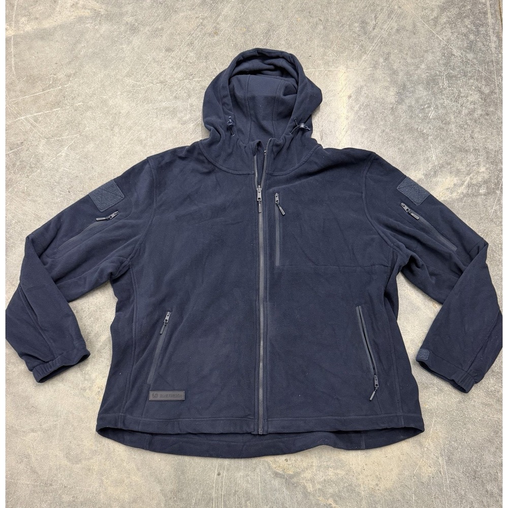 BaerSkin Tactical Hoodie 4.0 Jacket Mens 3XL Navy Blue Fleece Military Full Zip
